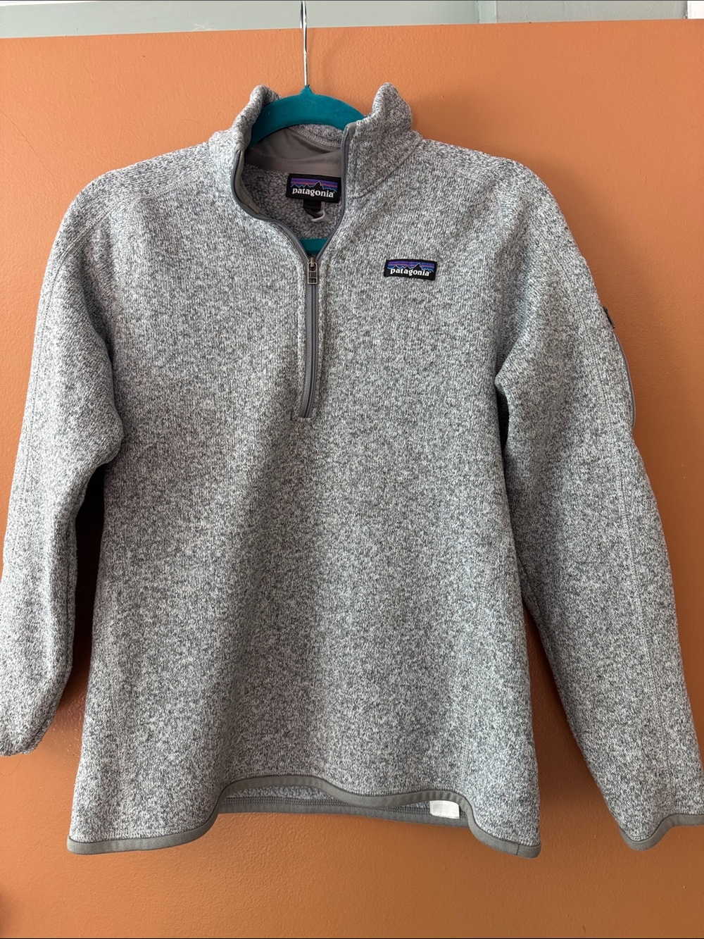 Patagonia Heather Gray Quarter-Zip Fleece Pullover